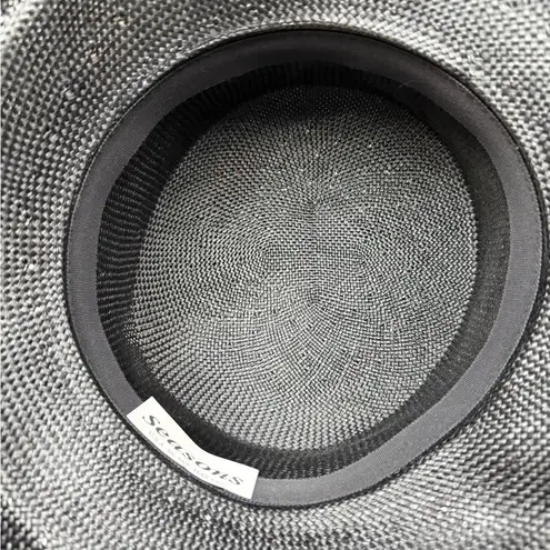 Vintage Feather Trim Statement Hat, Dramatic Black and White Church Derby EUC