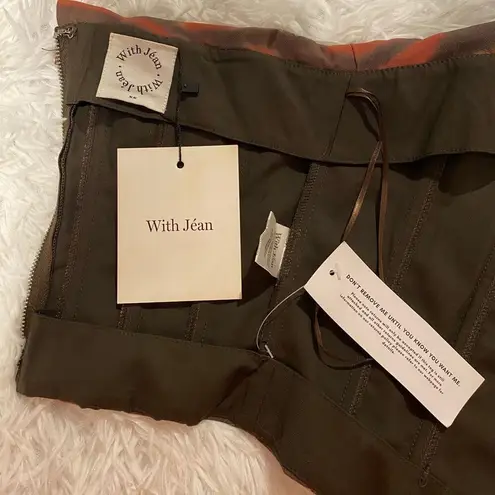 With Jean Carla Corset in NYX Red Brown Tye Dye Size XS NWT