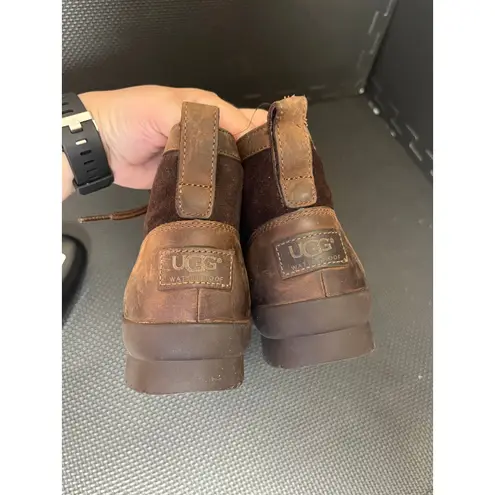 UGG ® | Coconut Shell Heather Waterproof Leather Ankle‎ Duck Boot Size 7.5 - Image 7