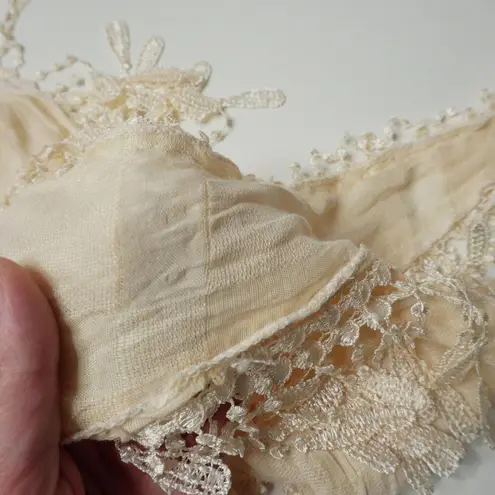 Linen Blend Ivory Fringed Scarf Boho Bridal Cream Feminine Classic Chic Retro