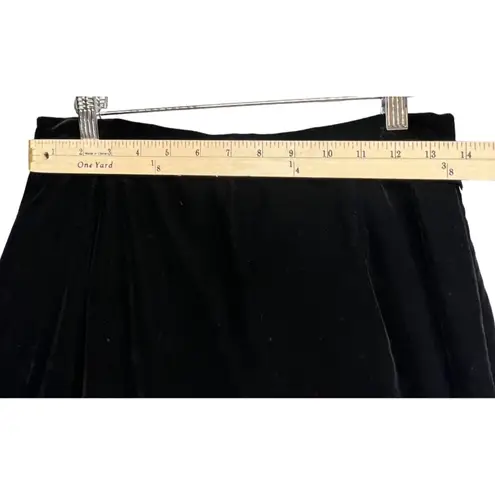 Susan Bristol Vintage Skirt Womens 10 Black Velvet Evening Dark Fairy Whimsigoth