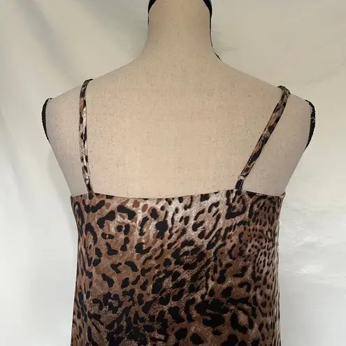 re:named  Leopard Slip Dress Size S Mini Brown Black Spaghetti Straps New D1818