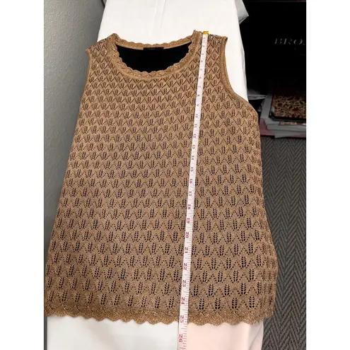 St. John Collection Shell & Skirt Santana Knit Wool Blend Classic Black & Gold L