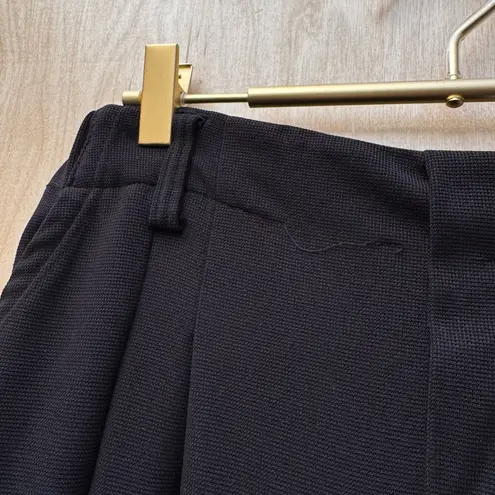 Halara Flex High Waisted Pocket Wide Leg Waffle Work Pants Black M Tall