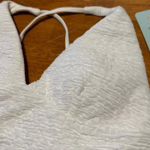 Luli Fama Ivory BULERIA HALTER CROSS BACK BUSTIER TOP Bikini