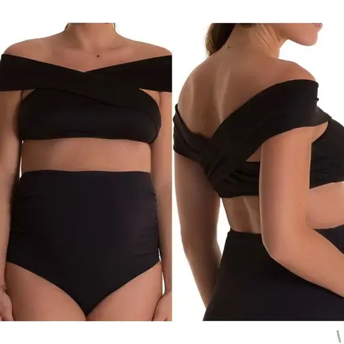 Pez D’or Lucia Bandeau Maternity Black Bikini Top Medium NWT