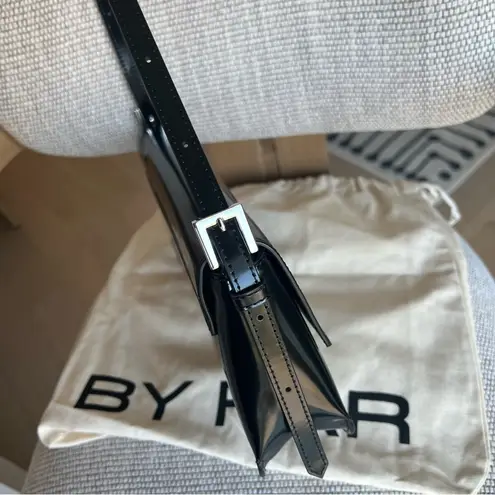 NWT BY FAR Tilda Semi Patent Leather Bag in Black