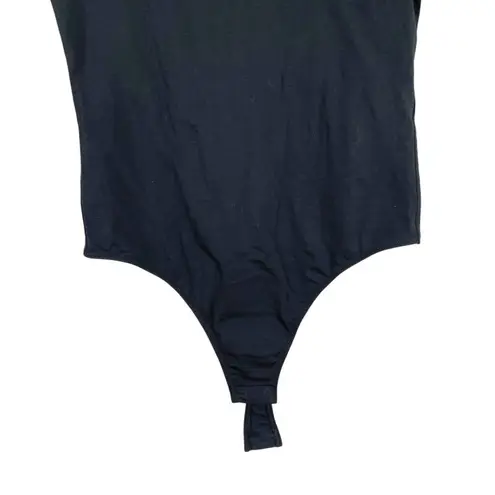 Everlane New  The Short-Sleeve Crew Neck Bodysuit Black Thong Size Small