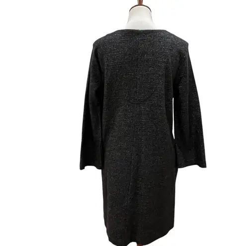 The White Company 10 Dress Minimalist Wool Retro 60s Style Classic Sparkle Shift Gray