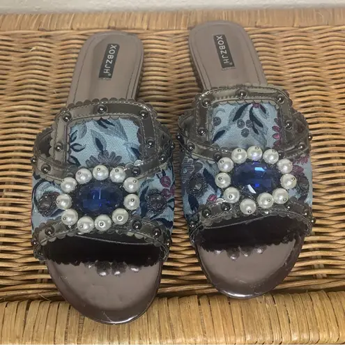 XOBZJH Evening Dress Slides Sandals Luxury Wedding Party Rhinestone Size 42