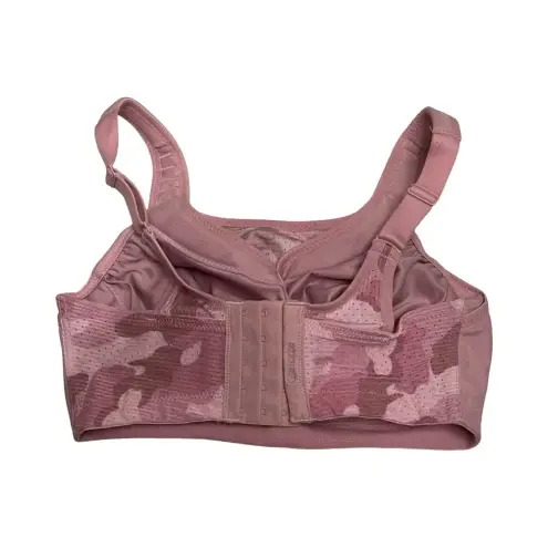 Glamorise Sports Bra 32F nursing adjustable straps wireless‎ Purple Camo Size undefined