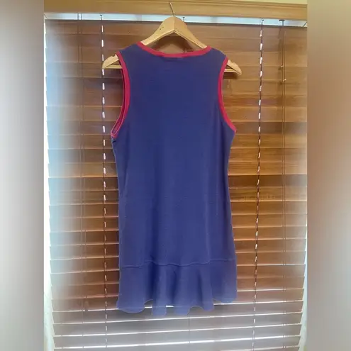 Seventeen Magazine vintage thermal cotton drop waist flounce skirt tennis dress Purple Size M