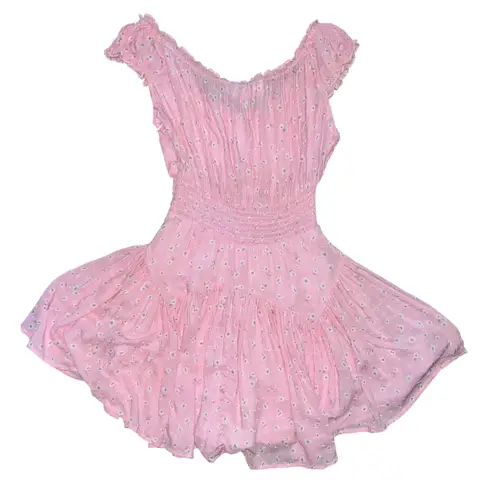 Isabelle's Closet Naomi Romper Pink White Daisy Print Small Floral Feminine EUC