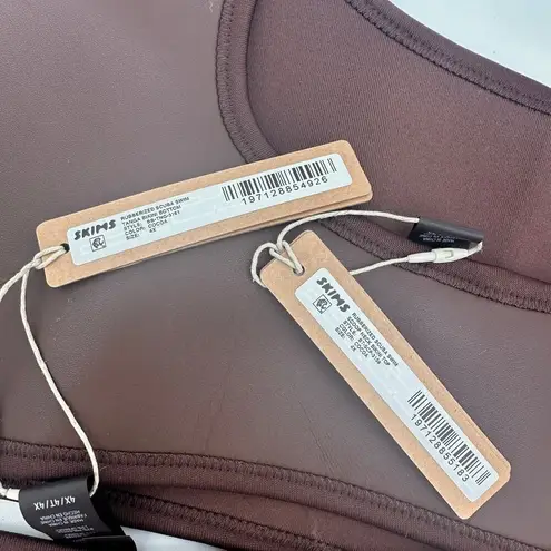 SKIMS  Rubberized Scuba Swim Tanga Bikini Scoop Neck Top New with tags Size 4X