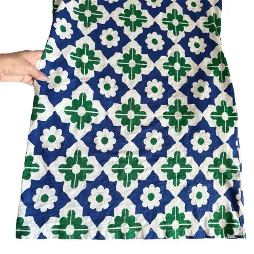Boden Leah Green and Blue Geometric Pattern Jersey T
