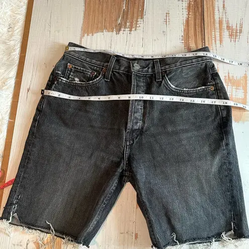 RE/DONE 80S Skinny Distressed Denim Shorts Size 28 Shadow Wash