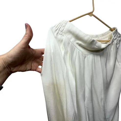 Rhinestone Tuxedo Women’s Vintage Cione Shouider Pads Size 18 Winter White