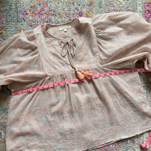 Marea Steph Blush Pink 3/4 Balloon Sleeves Slouchy Pullover Top Women’s Small