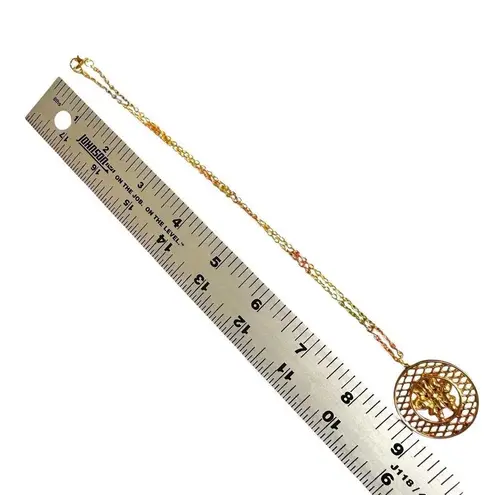 Swavorski Authentic Swarovski 18k Gold Plated Cyan Crystal Pendant Necklace