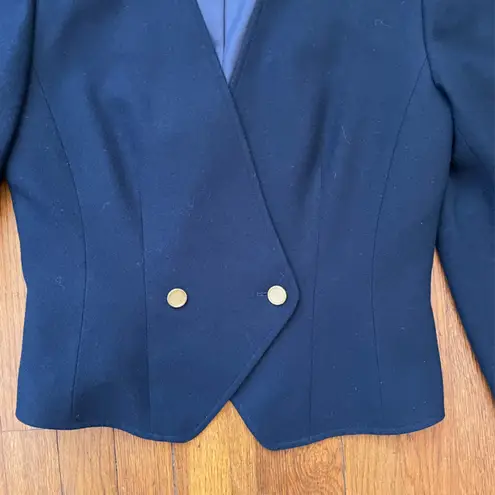 Pendleton Vintage Made in the USA Navy Wool Blazer and Skirt Set Size 8 💛