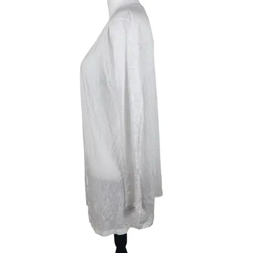 Rachel Ashwell NWT 100% Linen White Slub Open Front Cardigan Small - Image 6