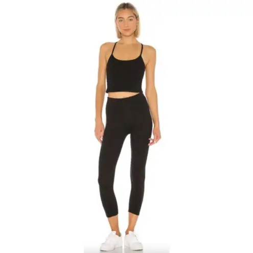 Beyond Yoga Spacedye Slim Racerback Cropped Tank in Darkest Night Size X-Small