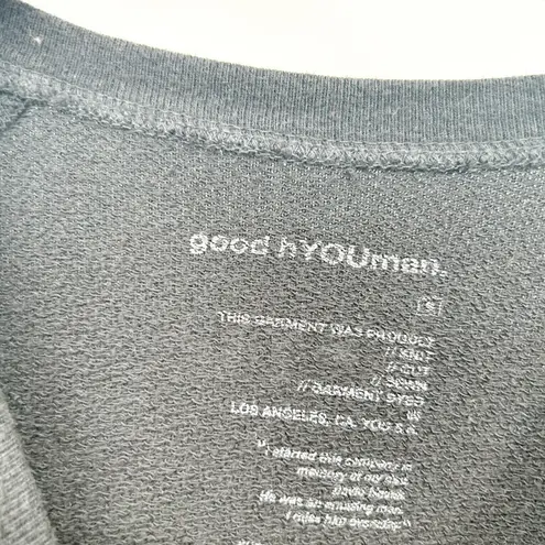 Good hYOUman Womens Hope is Dope Graphic Crewneck Sweatshirt Size S Black