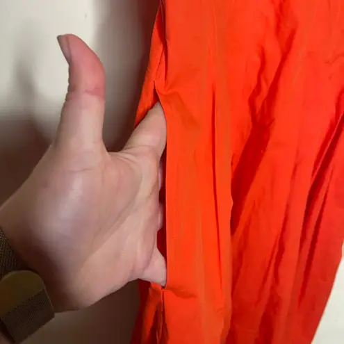 Ulla Johnson Bright Orange Camille Ruffled Pleated Sleeveless MIDI Dress sz 6