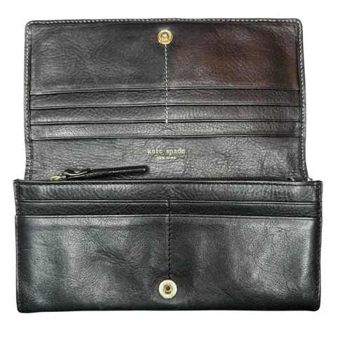 Kate Spade NWOT Signature Noel Zip Around Wallet Purple Liner