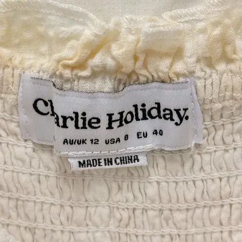 Charlie Holiday Sienna Dress Yellow Gingham US 8 Spring Romantic Picnic Fairy