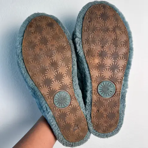 UGG  Women’s Fluff Yeah‎ Slide Sandals Slippers Teal Fuzzy Shearling Size 9 thumbnail 6