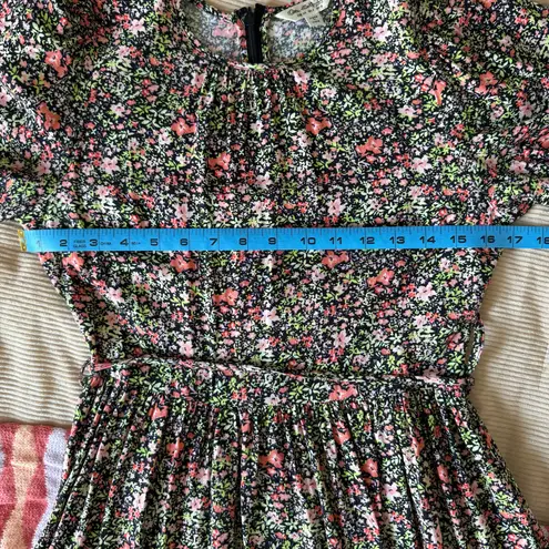 Miss Selfridge Cluster Floral Print Mini Tea Dress Size US 2