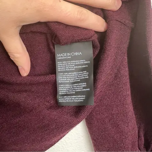 Club Monaco Wool Sweater Maroon Sz XS