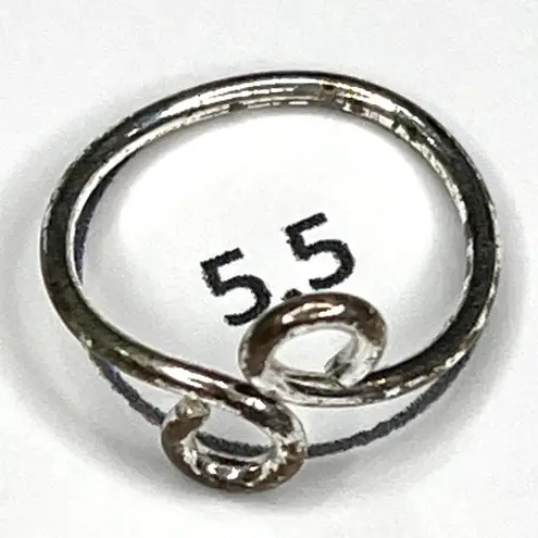 Adjustable Silver Infinity Knot Open Ring Size 5.5 A125