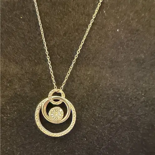 Pacific&Co R H Macy & Diamond Triple Circle 18" Pendant Necklace (1/10 ct. t.w.)