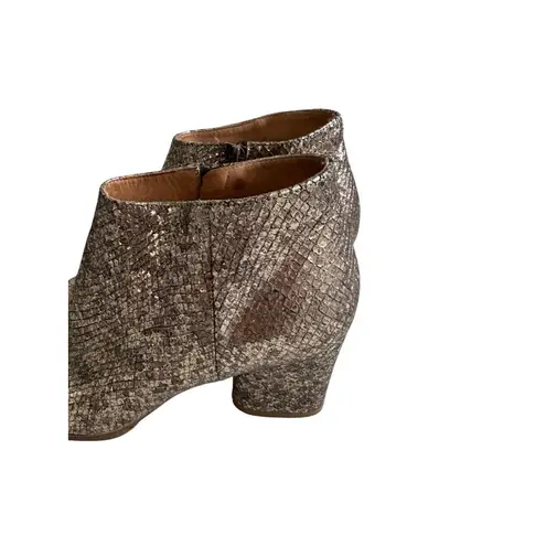 MM6 Maison Margiela Metallic Leather Boooties Heels Size 36 / 6 Gray