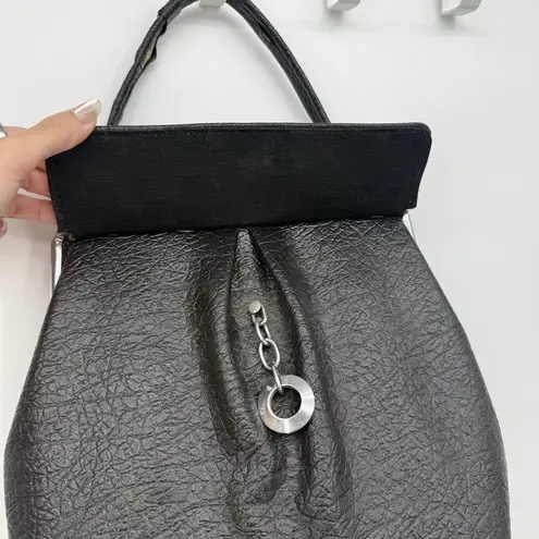 Vintage Unbranded Structured Purse Bag Evening Formal Black