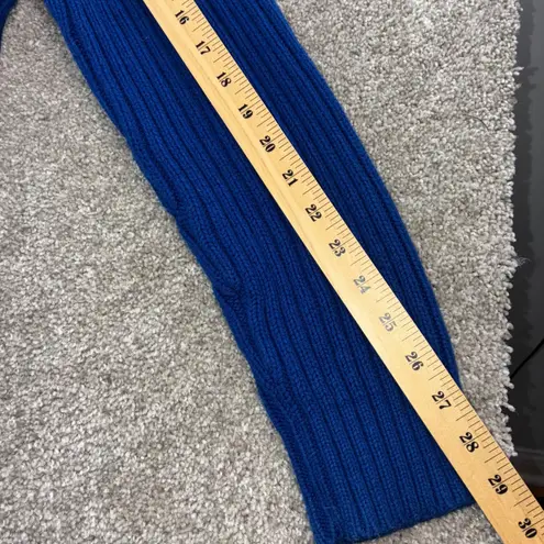 Charter Club Womens XL Blue Cable Knit Zip Up Sweater Long Sleeve Mock Cozy