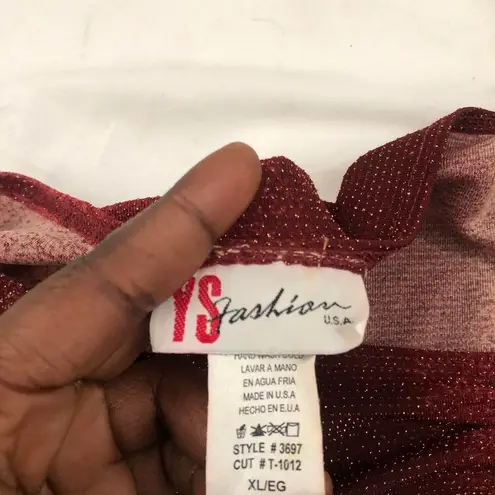 90s/2000s Vintage brown burgundy red shimmery ruched V