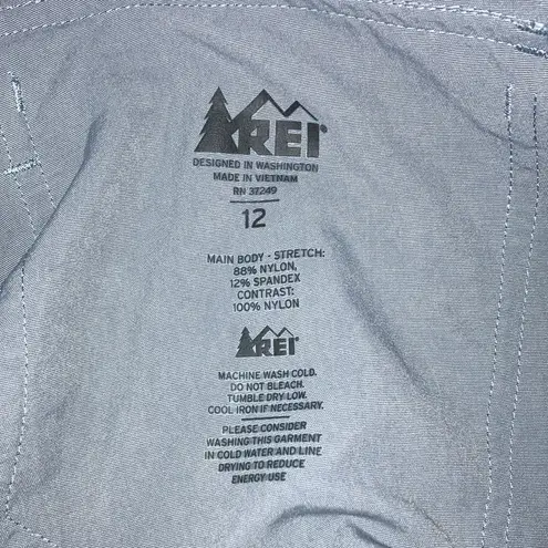 REI Screeline Gray Lightweight Outdoor Hiking Pants Size 12
