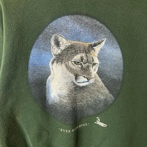 Urban Outfitters Cougar Sweatshirt Vintage 90s Small S Green Graphic Crewneck