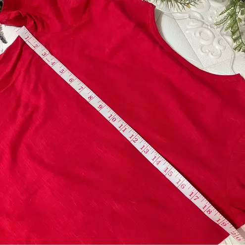 Alia Boho Vintage Red Short Sleeve Top with White Embroidery &golden rhinestones Size undefined