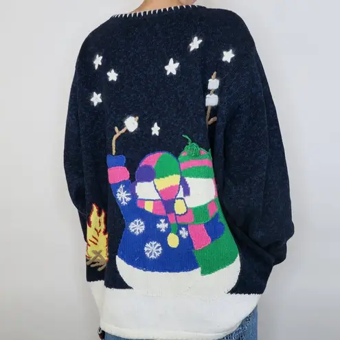 Quacker Factory Vintage 90s The Snowman Christmas Cardigan Sweater