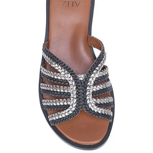 Naturalizer NEW Leather Lane Slide Sandal in Black Size 7.5M Shoes