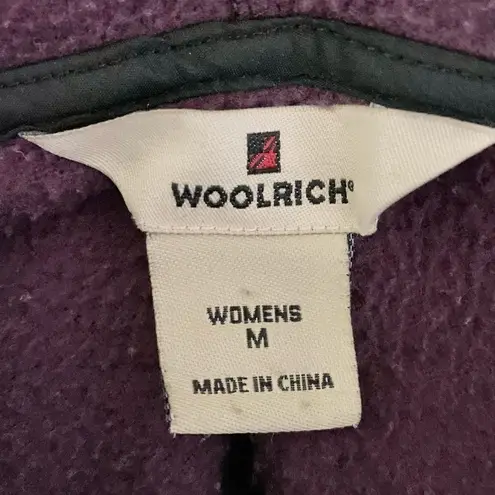 Woolrich WOMEN’S purple fleece quarter zip hoodie