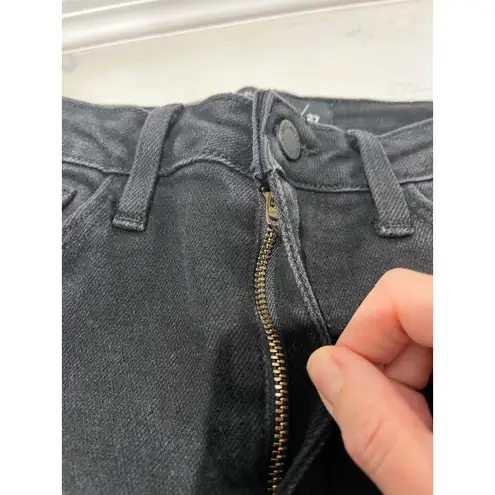 Just Black Just Black Denim Jeans Women's Size 27 Black Distressed Hem High Rise Skinny