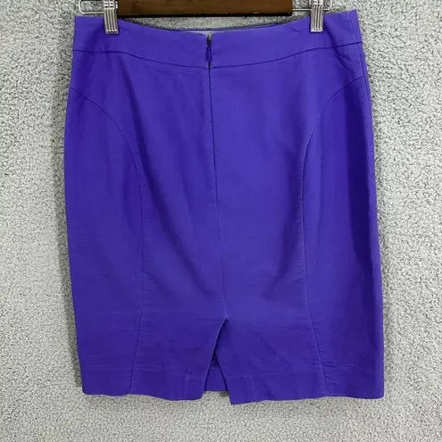 J. Crew womens skirt 4 purple pencil cotton solid pockets office career preppy
