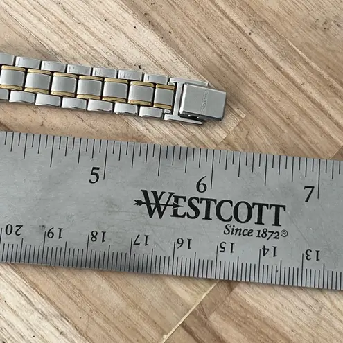 Seiko Ladies Watch Spiral Stainless Dial Gold-Tone Markers Two-Tone Bracelet