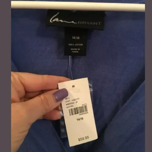 Lane Bryant  14 Cardigan 3/4 Sleeve Periwinkle (m)