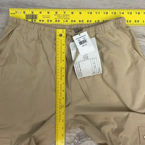 Jane Ashley NWT Tan 100% Cotton Pull On Elastic Drawstring Waist Pants Size PXL